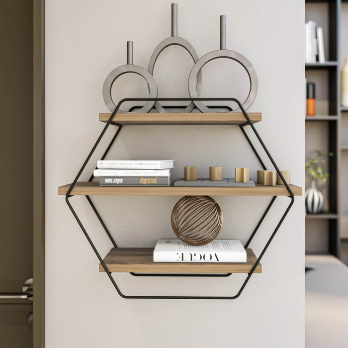 Hanah Home Azra Estantería de Pared Pino Atlántico Hanah Home Azra Estantería de Pared Pino Atlántico